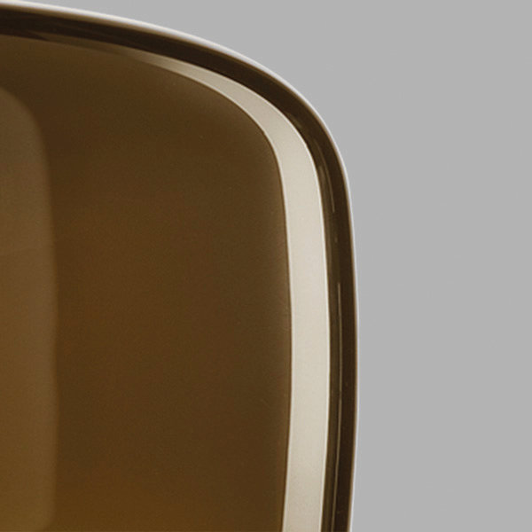 Jube 1 - Light LED Pendant, 85" H x 7" W x 7" D, Burned Earth Transparent, Matte Gold