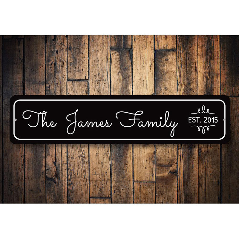 Plaque en aluminium Family Mantle, H 6 po x l 24 po x P 0,06 po