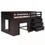 Lit mezzanine simple avec armoire et tablette-129228690
