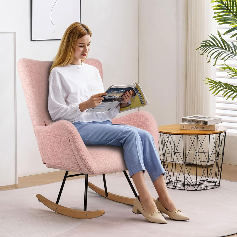Fauteuil berçant Kahmar Teddy, Rose