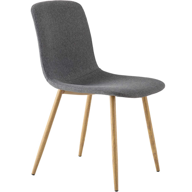 Algarin 47cm H Linen Upholstered Side Chair, Grey