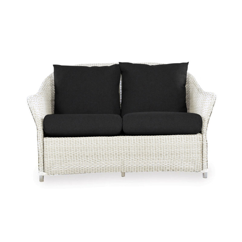 Weekend Retreat Outdoor 2 - Seat Loveseat, Canvas Black Sunbrella® Canvas, Mink