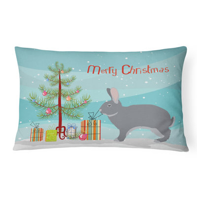  Coussin décoratif intérieur / extérieur Giant Chinchilla Rabbit Christmas