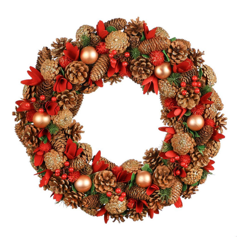 Dried Pinecones 50cm Wreath