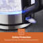 Geepas 1.7L Electric Kettle, 4 Slice Toaster &20L Microwave Set- 3000W Glass Kettle, 1750W Toaster, 700W Solo Microwave,-124212558