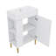 Petit meuble-lavabo avec lavabo simple en céramique-414888839