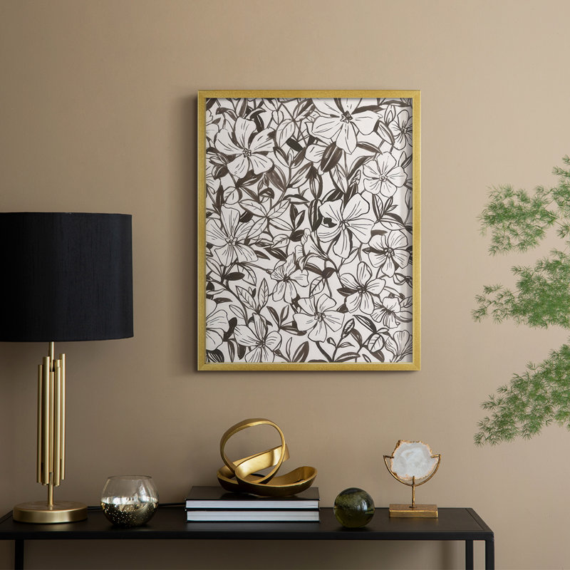 Periwinkle Daze I, reproduction encadrée - bois massif, H 30 po x l 24 po, Doré