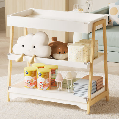 Baby Wooden Changing Table With Pad