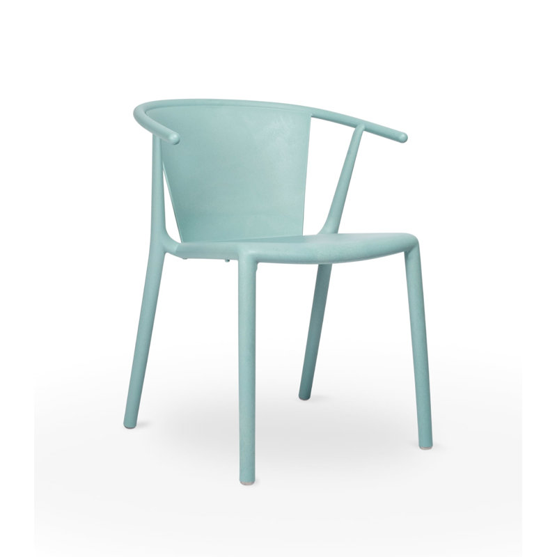 Steely Eco Outdoor Dining Armchair, Air Blue