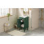 Armoire de salle de bain de style français 18 po avec rangement, solution pour petit espace avec lavabo en céramique, tablette réglable, charnières à fermeture en douceur