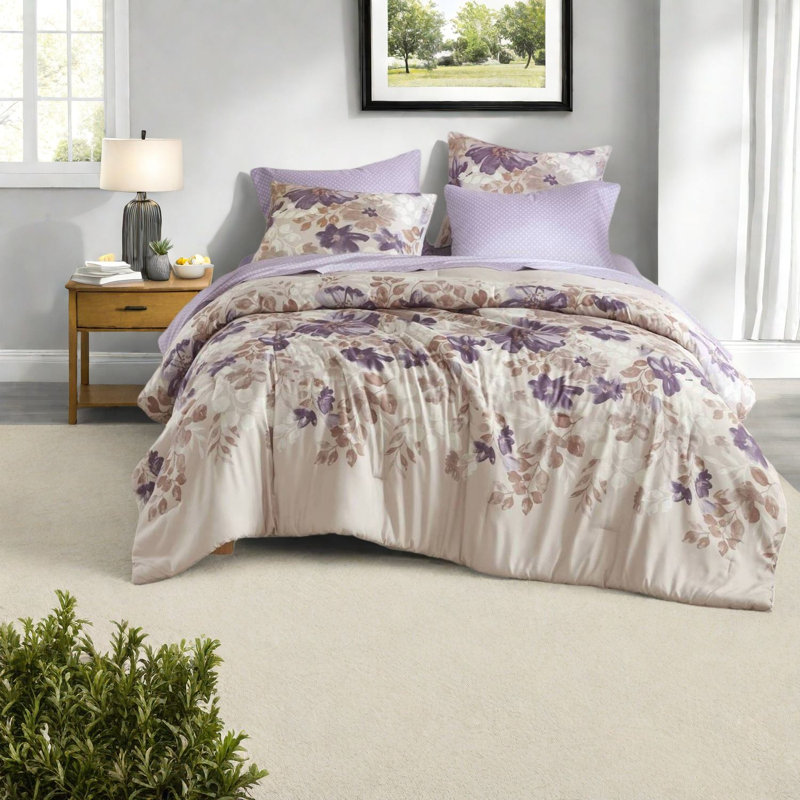 Ensembles de literie douce, polyester très grand taupe floral pour maison moderne