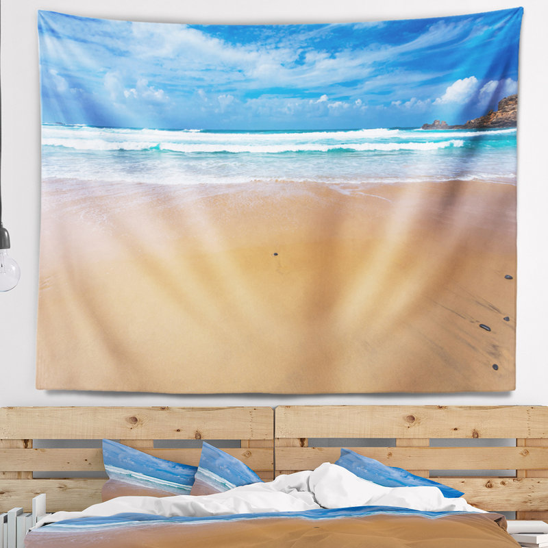 Tapisserie pacifique de plage pacifique mer atlantique mer, H 32 po x l 39 po