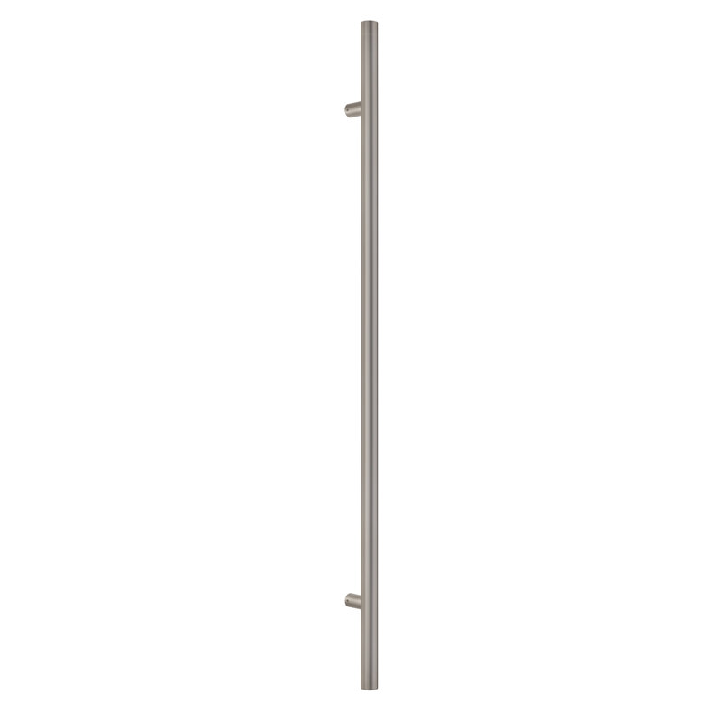 Poignée de porte ronde ronde, un côté, Acier inoxydable satiné, 48 po