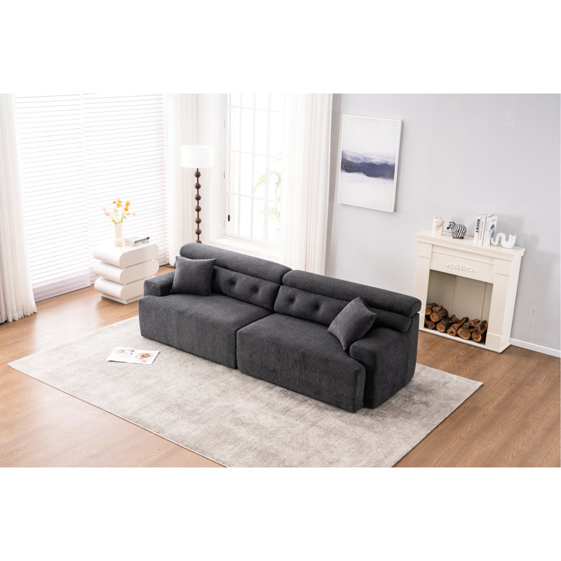 Compression avec ressorts pour des rassemblements familiaux plus relaxants, Chenille grise foncée
