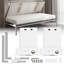 Ensemble de quincaillerie de support pour grand lit simple Murphy (horizontal), blanc
