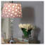 Lampe de table empilable 22 "en cristal rose avec abat-jour en forme de cœur - Ariel | Éclairage décoratif pour la chambre à coucher