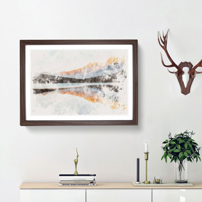 Mountain Reflection in Italy - Framed Print
