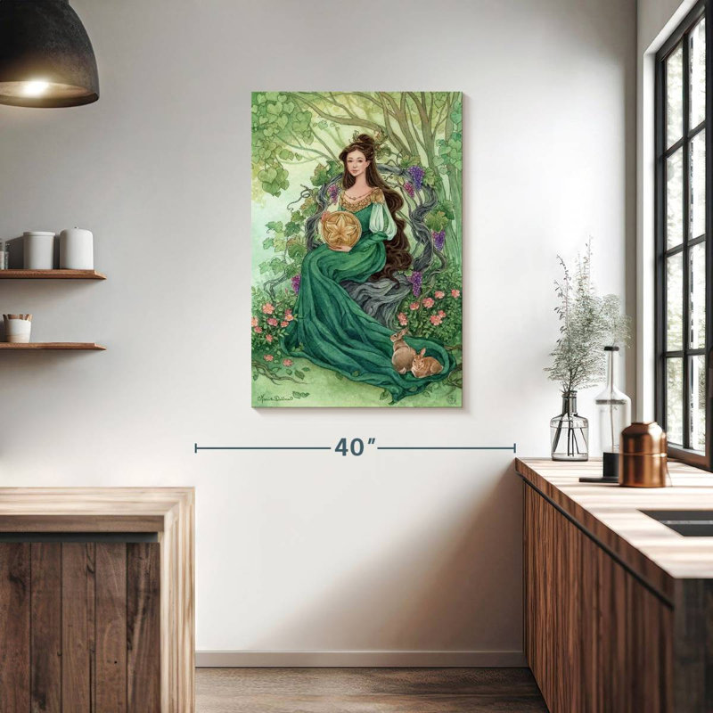 Leisha, reine des pentacles, H 39 po x l 26 po