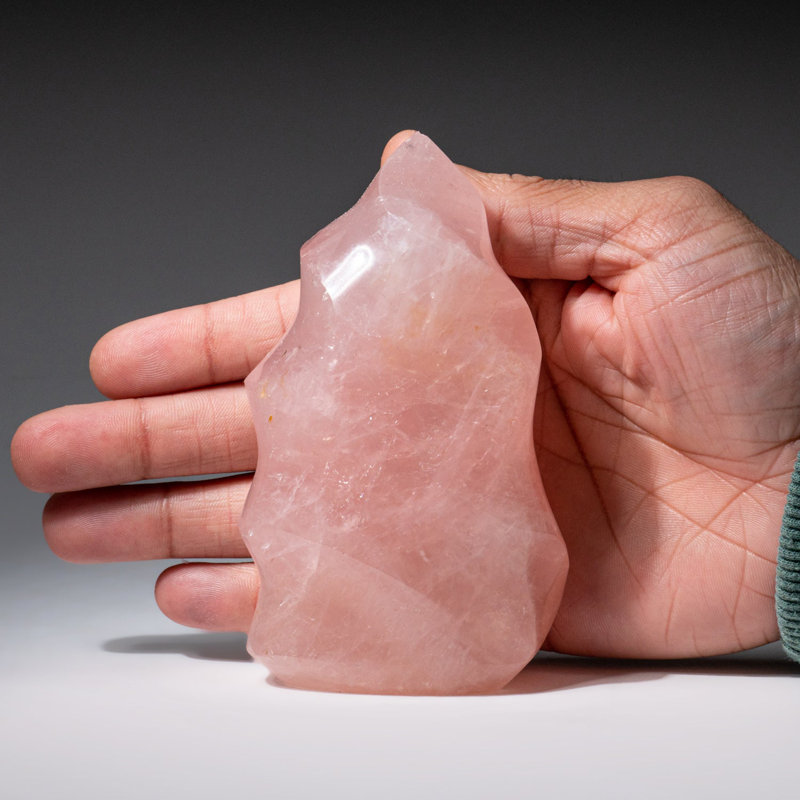 Polished Rose Quartz Flame Freeform from Brazil (421 Lbs)