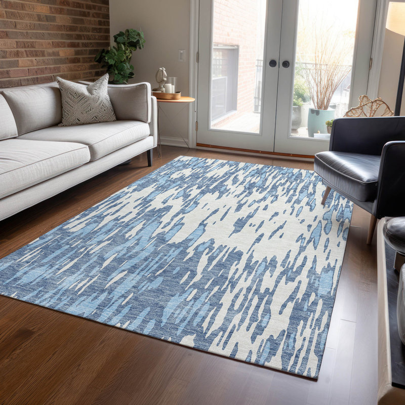 Tapis rectangulaire Aleighna avec envers antidérapant, Rectangulaire 3 pi x 5 pi