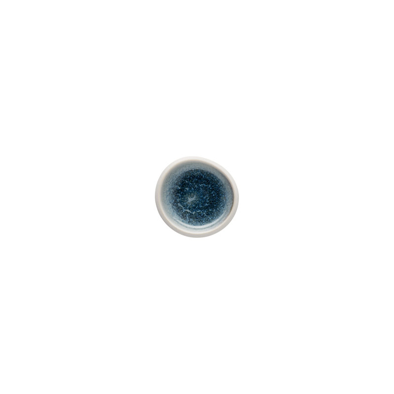 Junto Handmade Stoneware Dessert Bowl, Aquamarine