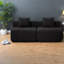 Canapé modulaire en chenille noir modulaire à compression pour la maison
