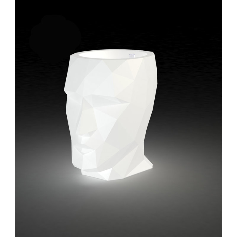 Adan Resin Statue Planter, 39.25" H x 37.75" W x 27.5" D, Ice