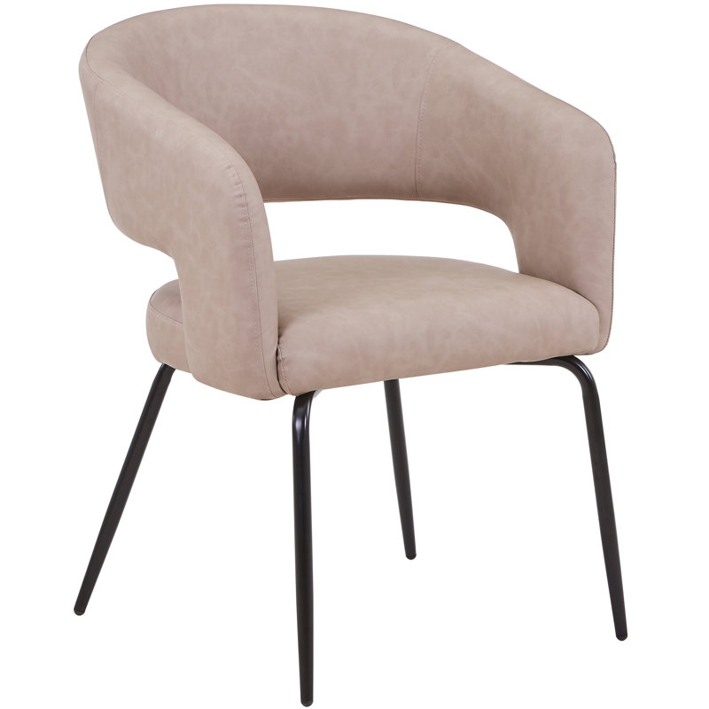 Chaise rembourrée Huda, Taupe