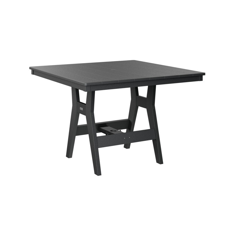 Harbor Outdoor Square Bar Table, Black