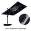 11 pi Parasol lumineux de luxe à double plateau carré avec base en tôle d'acier-1667356597
