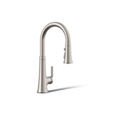 Tone Single Handle Pull Down Kitchen Sink Faucet with Three-Function Pull Down Sprayer