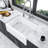 24" White Ceramic Apron Front Sink - Single Bowl, Functional Layout For Kitchen & Laundry 24 Inch White, Front, To Cracking
