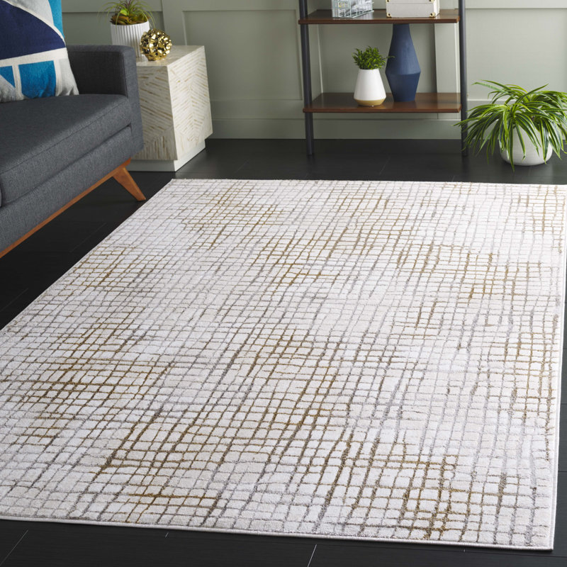 Brookham Performance Abstract Rug, Rectangle 4' x 6'