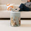 Modern Animal Design Print Upholstered Velvet Ottoman Footstool 40cm Storage Footrest Stool Pouffe