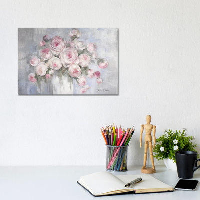 Pe pivoines dans un vase blanc par Debi Coules - reproduction d'art