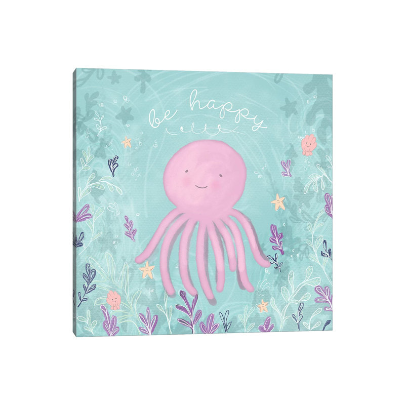 Mermaid And Octopus II by Hartworks - Wrapped Canvas Painting, 30.48 cm H x 30.48 cm W
