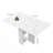 Folding Dining Table On Locking Wheels With Storage (White)