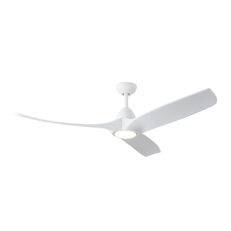 Baylor 60-in White dimmable dimmable LED Ceiling Fan