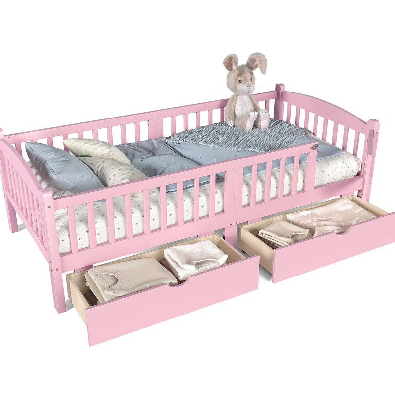 Lit plateforme rose TG, Extra-Long Twin, Rose