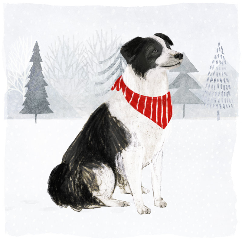 Christmas Cats & Dogs II by Victoria Borges - Wrapped Canvas Painting, 122cm H x 122cm W x 3.8cm D