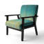 Fauteuil d'appoint rembourré 'Garlich - Rain Abstract