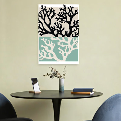 Coral Silhouettes Abstract Organic Contemporary Nature Ocean Wall Art Print