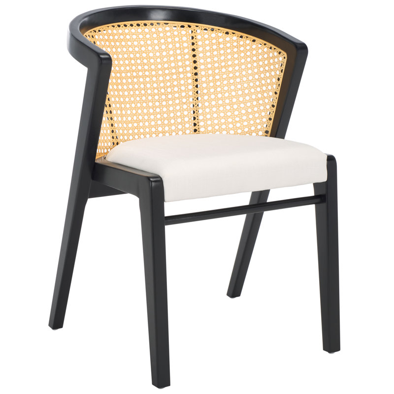 Fauteuil rembourré Beltre, Noir, Avec coussin
