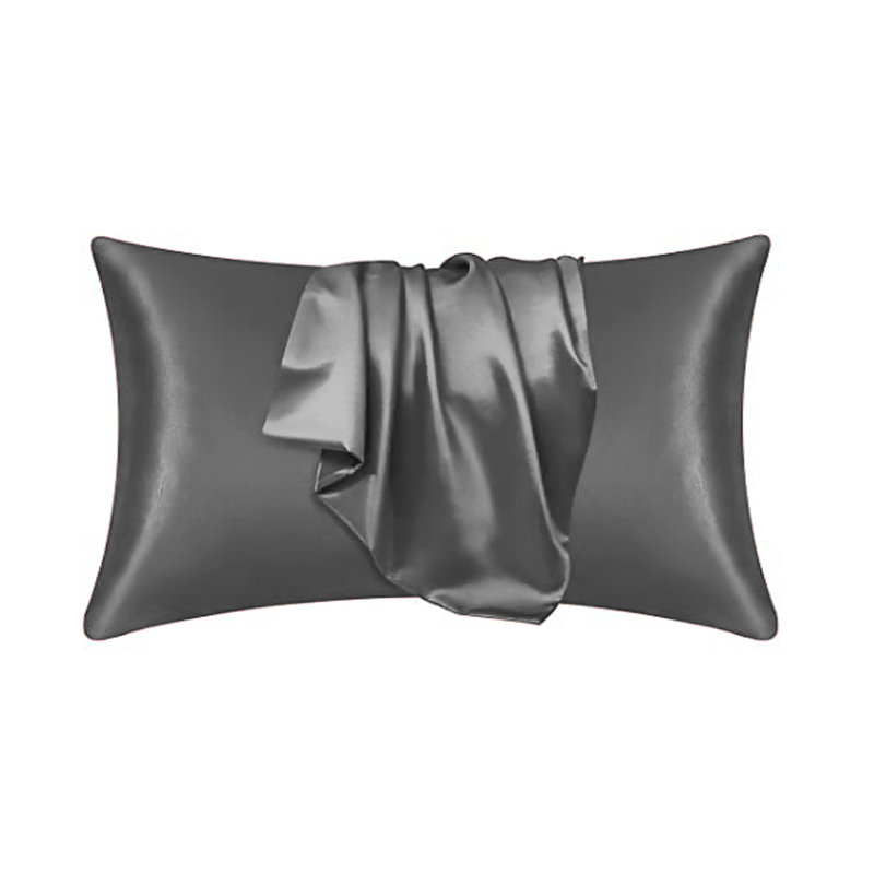 Aieshia 100% Satin Envelope Pillow Case, Grey