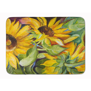 Kahuna Grip Sunflowers Bathtub & Shower Mat