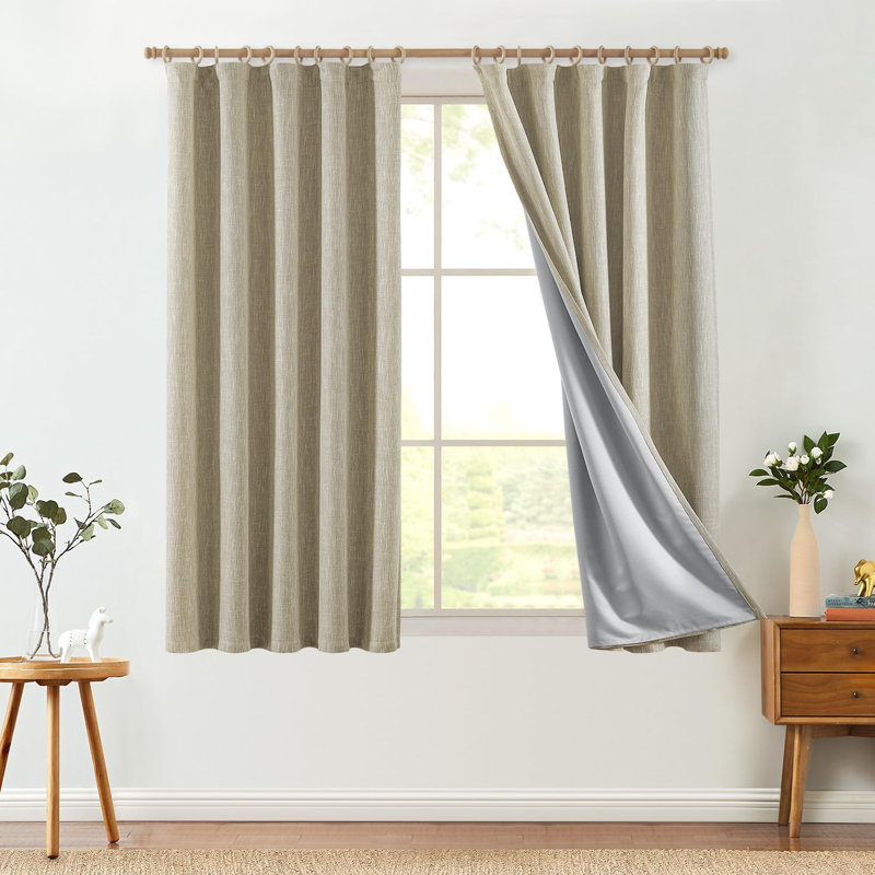 Paire de rideaux obscurcissant avec passe-tringle, L 50 po x L 63 po