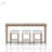 Frosted Glass Console Table With 3 Stools