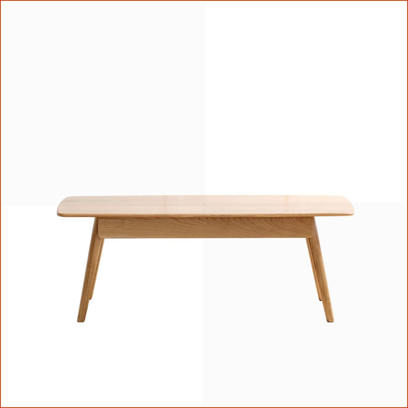 Table basse en chêne massif avec 2 tiroirs pour le salon, facile à nettoyer et peu encombrante