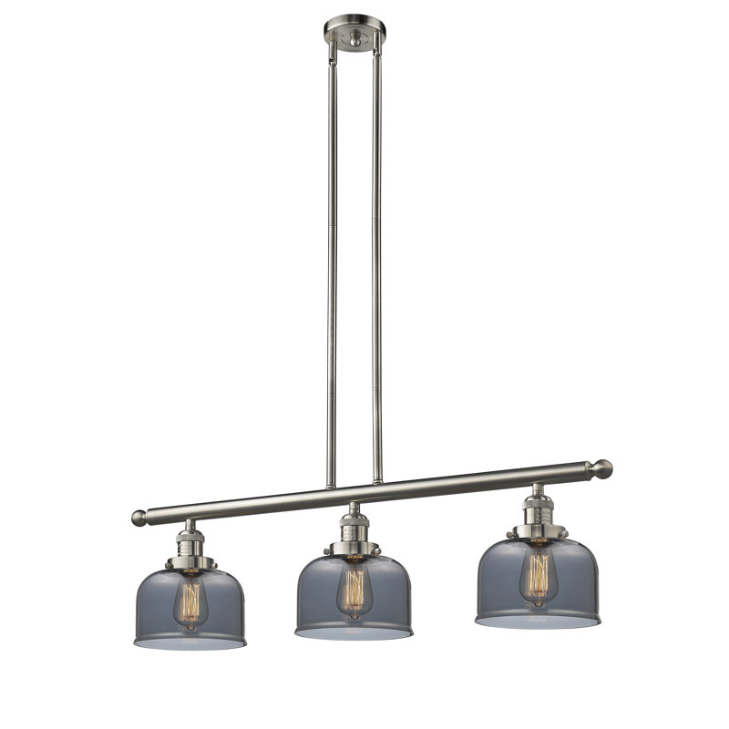 Bell - Luminaire de meuble-lavabo 19 po 2 lumières, Fumé, Nickel satiné brossé