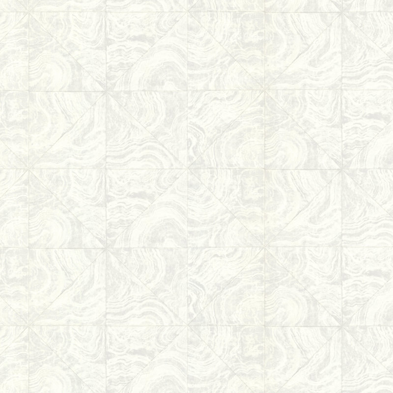 Papier peint abstrait 27 'x 27 "Tenney Stone Tile, Crème